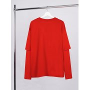 Футболка оверсайз с двойным рукавом Kosmos, красная арт. 19180.50