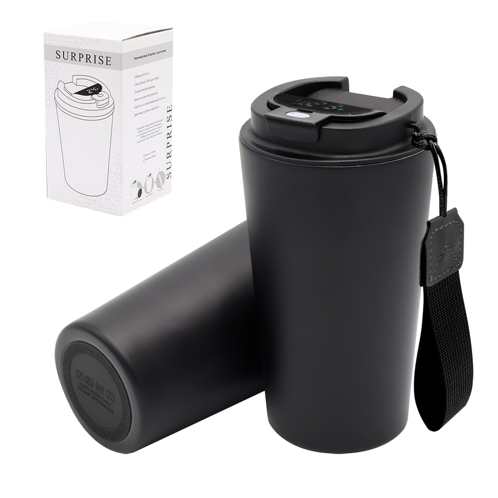 Термокружка Surprise To Go с индикатором, чёрная арт. 5052.02.02 Термокружка Surprise To Go с индикатором, чёрная арт. 5052.02.02
