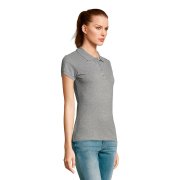 Поло женское PASSION, серый меланж, M, 100% хлопок, 170 г/м2 Серый