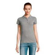 Поло женское PASSION, серый меланж, M, 100% хлопок, 170 г/м2 Серый