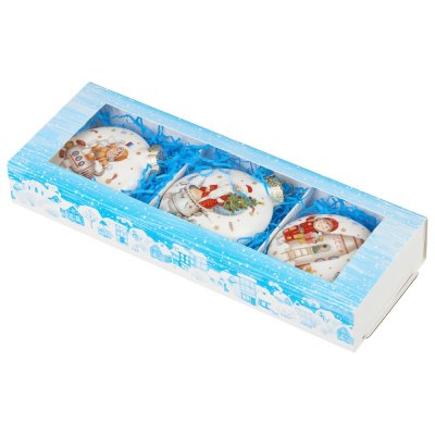 Набор новогодних игрушек, 3 шт арт. 82833