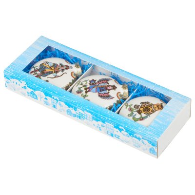 Набор новогодних игрушек, 3 шт арт. 82834