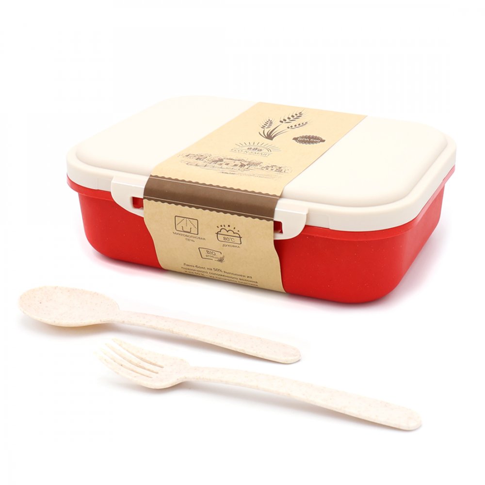 Ланчбокс (контейнер для еды) Ulf из пшеничного волокна, красный арт. 13003.05 Ланчбокс (контейнер для еды) Ulf из пшеничного волокна, красный арт. 13003.05