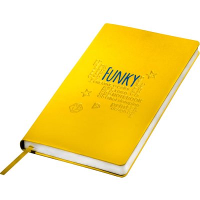 Ежедневник недатированный "FunkyPlan", 130*210 мм, желтый, серый форзац, блок в линейку Жёлтый