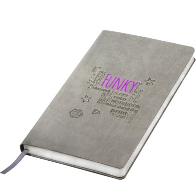 Ежедневник недатированный "FunkyPlan", 130*210 мм, серый, красный форзац, блок-линейка Серый