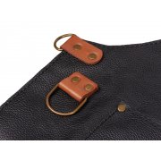 Фартук из натуральной кожи с карманами