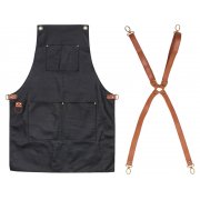 Фартук из натуральной кожи с карманами