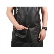 Фартук из натуральной кожи с карманами