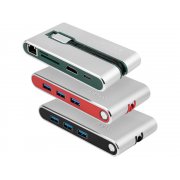 Хаб 8-в-1 Type-C «Hermes», USB 3.0 x 3, Type-C PD, HDMI, LAN, картридер арт. 595602p