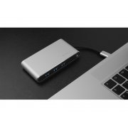 Хаб 8-в-1 Type-C «Hermes», USB 3.0 x 3, Type-C PD, HDMI, LAN, картридер арт. 595602p