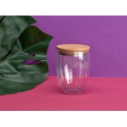 Стакан с двойными стенками и бамбуковой крышкой «Valday»