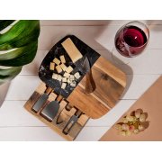 Набор для сыра в подарочной коробке из акации и мрамора «Date»