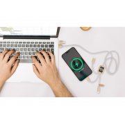 Кабель для быстрой зарядки на 2,4 А с двумя светящимися логотипами