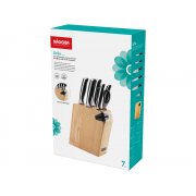 Набор из 5 кухонных ножей, ножниц и блока для ножей с ножеточкой «URSA»