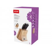 Набор из 5 кухонных ножей и блока для ножей с ножеточкой «DANA»