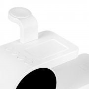 Станция беспроводной зарядки с часами fullStack, белая