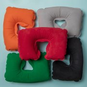 Подушка  надувная дорожная WAY в футляре; зеленый; 43,5х27,5 см; твил Зеленый арт. 18605/15