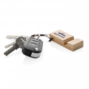 Бамбуковая мини-подставка для телефона Standkey с кольцом для ключей