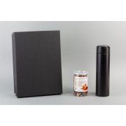 Набор подарочный "Pleasure": термос "Финикс", специи черный