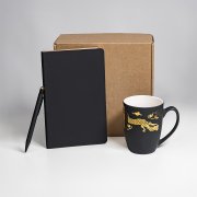 Набор подарочный ARISTOCRATIC: ежедневник, ручка, кружка; черный/золото Черный арт. 39535/35/49