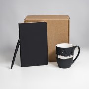 Набор подарочный ARISTOCRATIC: ежедневник, ручка, кружка; черный/серебро Черный арт. 39535/35/47