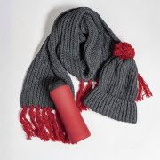 Набор подарочный COLD NIGHT: шарф и шапка, термокружка; красный Красный арт. 39534/08