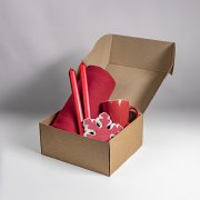 Набор подарочный MOOD: плед, кружка, игрушка, свечи; красный Красный арт. 39529/08