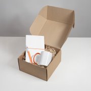 Набор подарочный WHITE VEIL: блокнот, ручка, кружка; белый/оранжевый Белый арт. 39532/01/06