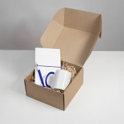 Набор подарочный WHITE VEIL: блокнот, ручка, кружка; белый/темно-синий Белый арт. 39532/01/26