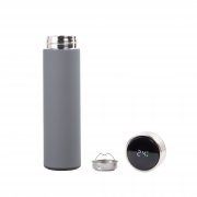 Термос "Бостон silver line" 500 мл с индикацией температуры, soft touch серый