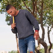 Свитшот с начесом CLASSIC SET-IN SWEAT 260 Белый