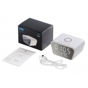 Настольные часы с функцией беспроводной зарядки «Wake», 10 Вт