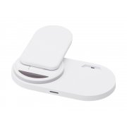 Складная зарядная станция с беспроводной зарядкой «Flashport», 15 Вт