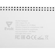 Складная зарядная станция с беспроводной зарядкой «Flashport», 15 Вт