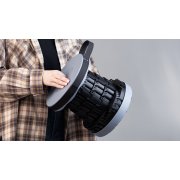 Телескопический стул "Tourist" серый с черным