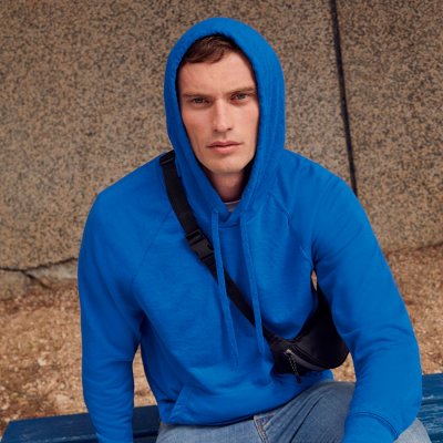 Толстовка без начеса LIGHTWEIGHT HOODED SWEAT 240 Белый