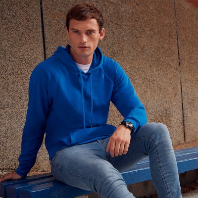 Толстовка без начеса LIGHTWEIGHT HOODED SWEAT 240 Белый