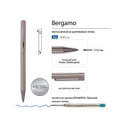 Ручка металлическая шариковая "Bergamo", сталь