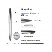 Ручка металлическая шариковая "Portofino", серебристый