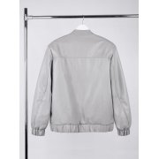 Бомбер из искусственной кожи Univer, серый