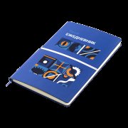 Ежедневник A5 недатированный Equator в мягком переплёте, синий с серебристым