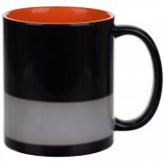 Кружка-хамелеон On Display, глянцевая, черная с оранжевым арт. 22407.20 Кружка-хамелеон On Display, глянцевая, черная с оранжевым арт. 22407.20
