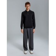 Рубашка поло мужская с длинным рукавом Terrazzo, черная арт. 19098.30 Рубашка поло мужская с длинным рукавом Terrazzo, черная арт. 19098.30