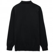 Рубашка поло мужская с длинным рукавом Terrazzo, черная арт. 19098.30 Рубашка поло мужская с длинным рукавом Terrazzo, черная арт. 19098.30