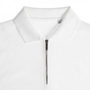 Рубашка поло мужская с длинным рукавом Terrazzo, белая арт. 19098.60 Рубашка поло мужская с длинным рукавом Terrazzo, белая арт. 19098.60