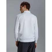 Рубашка поло мужская с длинным рукавом Terrazzo, белая арт. 19098.60 Рубашка поло мужская с длинным рукавом Terrazzo, белая арт. 19098.60