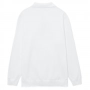 Рубашка поло мужская с длинным рукавом Terrazzo, белая арт. 19098.60 Рубашка поло мужская с длинным рукавом Terrazzo, белая арт. 19098.60