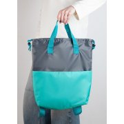 Сумка-рюкзак "Carry" серый с бирюзовым