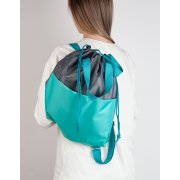 Сумка-рюкзак "Carry" серый с бирюзовым