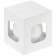 Оформительский шар Finery, 8 см, глянцевый белый